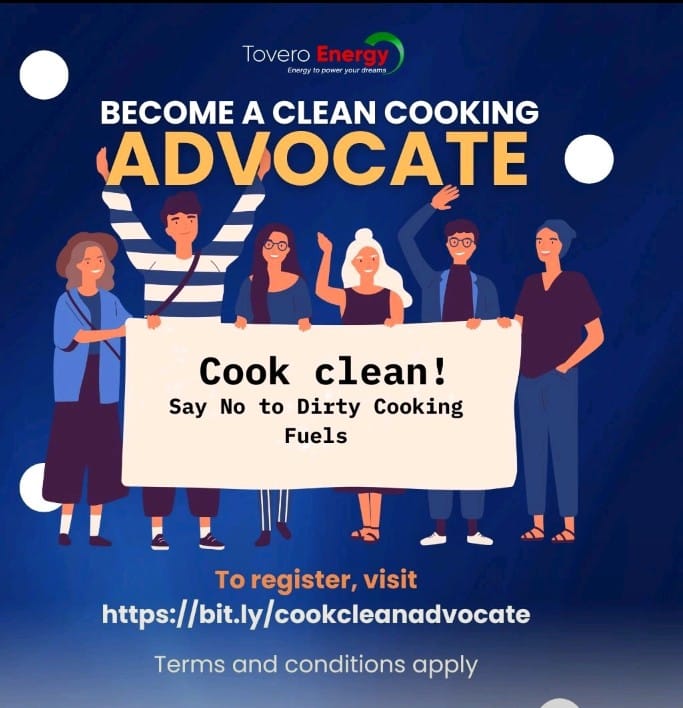 Cook Clean Advocate Training 2.0 — Become a clean cooking advocate. Flyer by Tovero Energy.