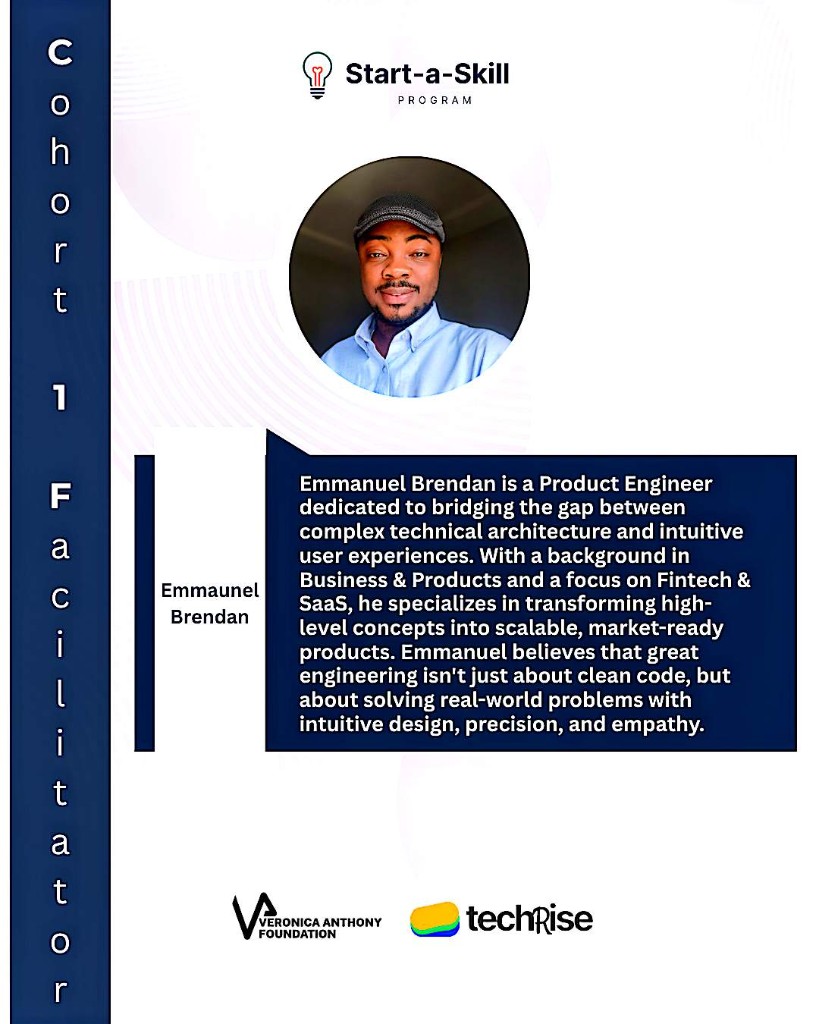 Start-a-Skill Cohort 1 — facilitator Emmanuel Brendan