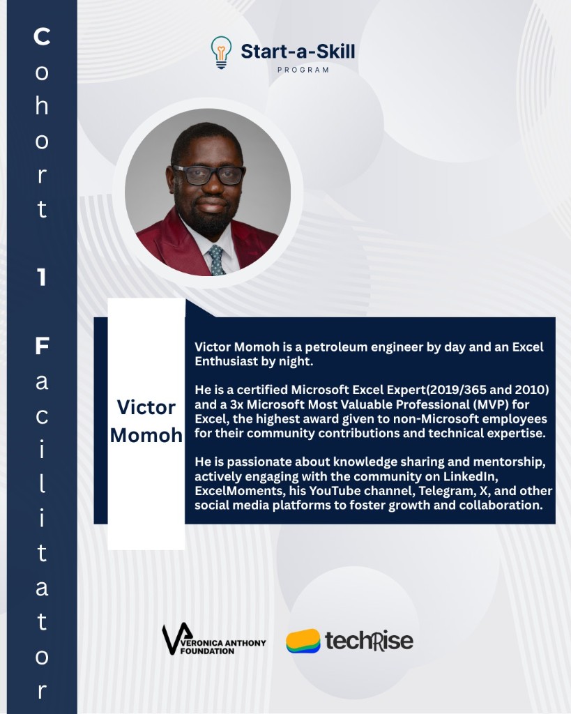 Start-a-Skill Cohort 1 — facilitator Victor Momoh