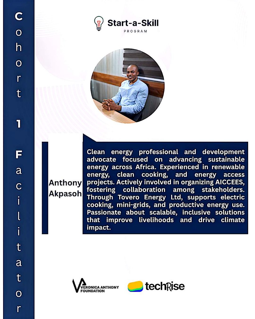 Start-a-Skill Cohort 1 — facilitator Anthony Akpasoh