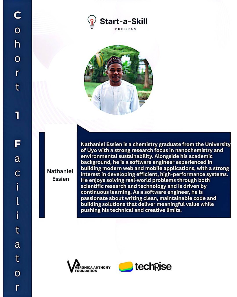 Start-a-Skill Cohort 1 — facilitator Nathaniel Essien