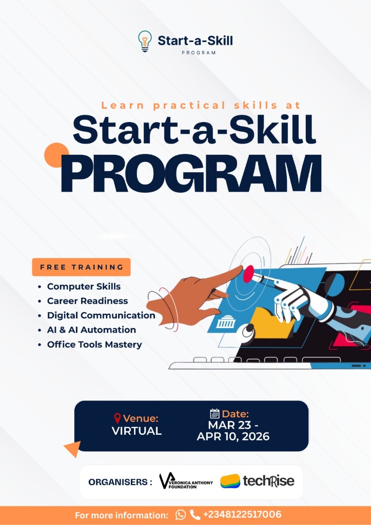 Start-a-Skill Cohort 1 — facilitator Philip Festus Ukata